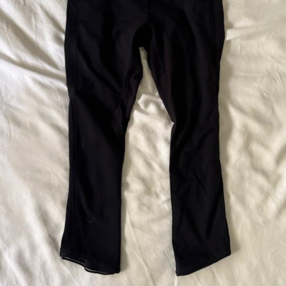 Lululemon High Waisted Black Capris (29") with Mesh Back Panel